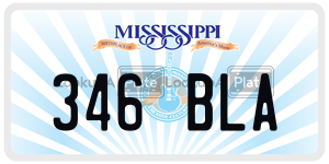 346BLA  license plate in MS