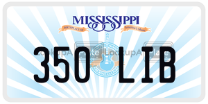 350LIB  license plate in MS