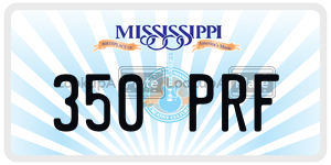 350PRF  license plate in MS
