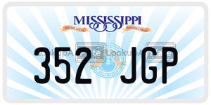 352JGP  license plate in MS