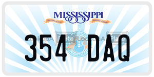 354DAQ  license plate in MS