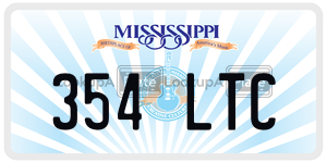 354LTC  license plate in MS