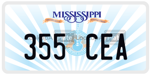 355CEA  license plate in MS