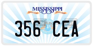 356CEA  license plate in MS