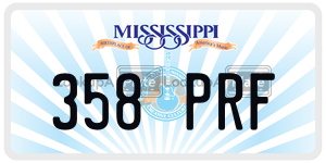 358PRF  license plate in MS