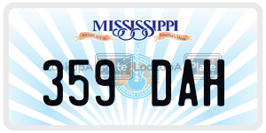 359DAH  license plate in MS