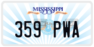 359PWA  license plate in MS
