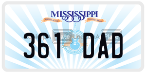 361DAD  license plate in MS