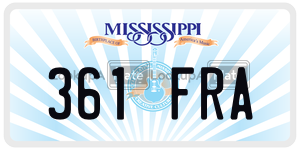 361FRA  license plate in MS