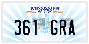 361GRA  license plate in MS