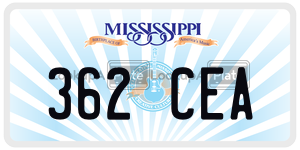 362CEA  license plate in MS