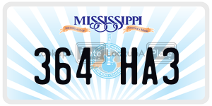 364HA3  license plate in MS