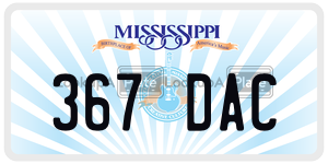 367DAC  license plate in MS