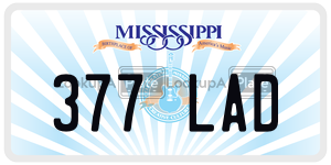 377LAD  license plate in MS