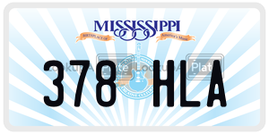 378HLA  license plate in MS