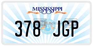 378JGP  license plate in MS
