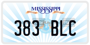 383BLC  license plate in MS