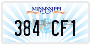 384CF1  license plate in MS