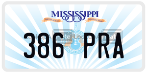 386PRA  license plate in MS