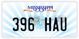 396HAU  license plate in MS