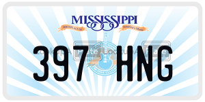 397HNG  license plate in MS