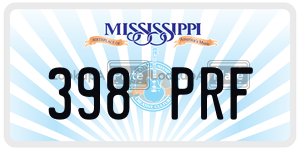 398PRF  license plate in MS