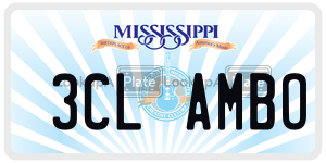 3CLAMBO  license plate in MS