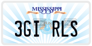 3GIRLS  license plate in MS