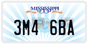 3M46BA  license plate in MS