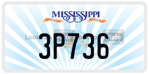 3P736  license plate in MS