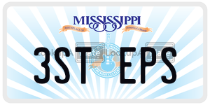 3STEPS  license plate in MS