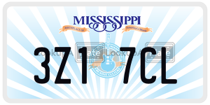 3Z17CL  license plate in MS