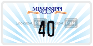 40  license plate in MS