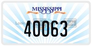 40063  license plate in MS