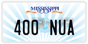 400NUA  license plate in MS