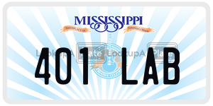 401LAB  license plate in MS