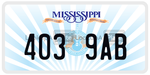 4039AB  license plate in MS