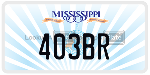 403BR  license plate in MS