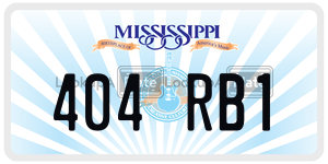 404RB1  license plate in MS