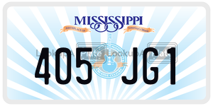 405JG1  license plate in MS