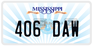 406DAW  license plate in MS