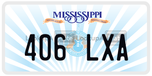 406LXA  license plate in MS