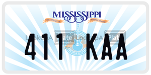 411KAA  license plate in MS