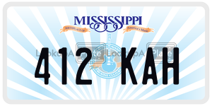 412KAH  license plate in MS