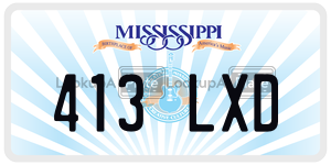 413LXD  license plate in MS