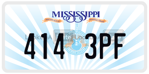 4143PF  license plate in MS