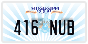 416NUB  license plate in MS