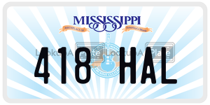 418HAL license plate in Mississippi