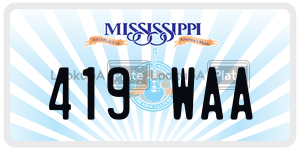 419WAA  license plate in MS