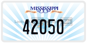 42050  license plate in MS